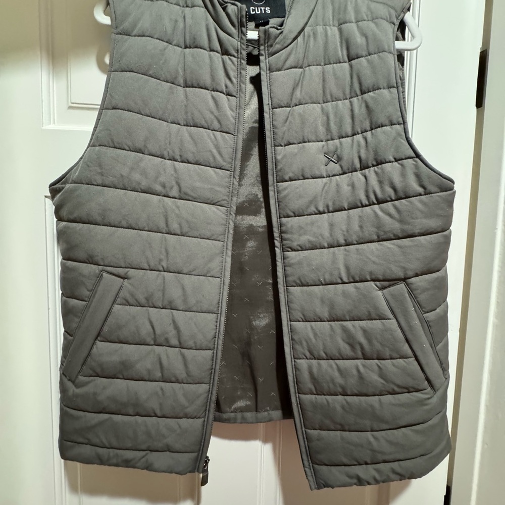 Cuts Clothing Gray Quilted Vest